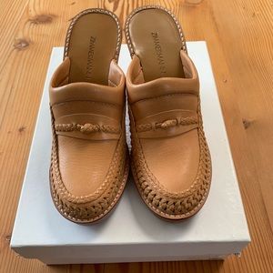 Zimmerman natural leather clogs new with box sz 7